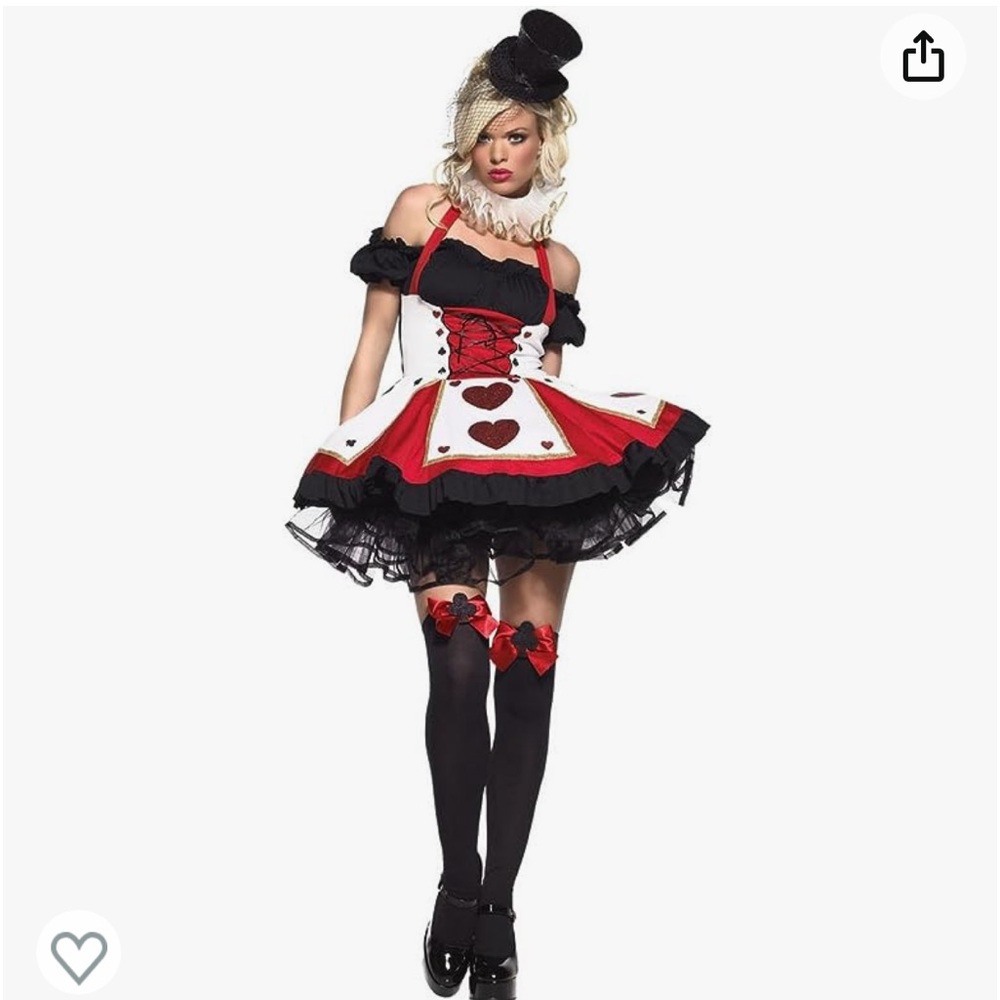 M/L Queen of Hearts costume with Wig